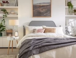 Habitat 35cm Linen Drum Shade - Oatmeal -Habitat 9425617 R Z004C