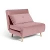 Habitat Roma Single Velvet Chairbed - Pink -Habitat 9431168 R Z001A