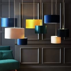 Habitat 40cm Velvet Shade - Navy -Habitat 9431508 R Z005C