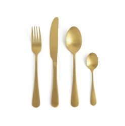 Habitat 16 Piece Gold Stainless Steel Cutlery Set