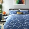 Habitat Linear Pebbles Blue & White Bedding Set - Single 1 Habitat Linear Pebbles Blue & White Bedding Set - Single -Habitat 9441938 R Z001A