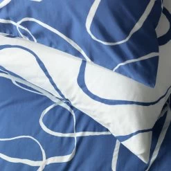 Habitat Linear Pebbles Blue & White Bedding Set - Single -Habitat 9441938 R Z003A