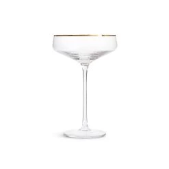 Habitat Gold Rim Set Of 4 Champagne Coupe -Habitat 9442535 R Z002A