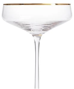 Habitat Gold Rim Set Of 4 Champagne Coupe -Habitat 9442535 R Z004A