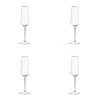Habitat Gold Rim Set Of 4 Prosecco Flute - Clear -Habitat 9442542 R Z001A