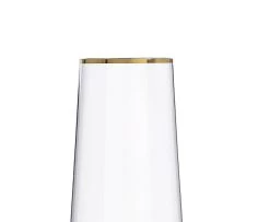 Habitat Gold Rim Set Of 4 Prosecco Flute - Clear -Habitat 9442542 R Z004A