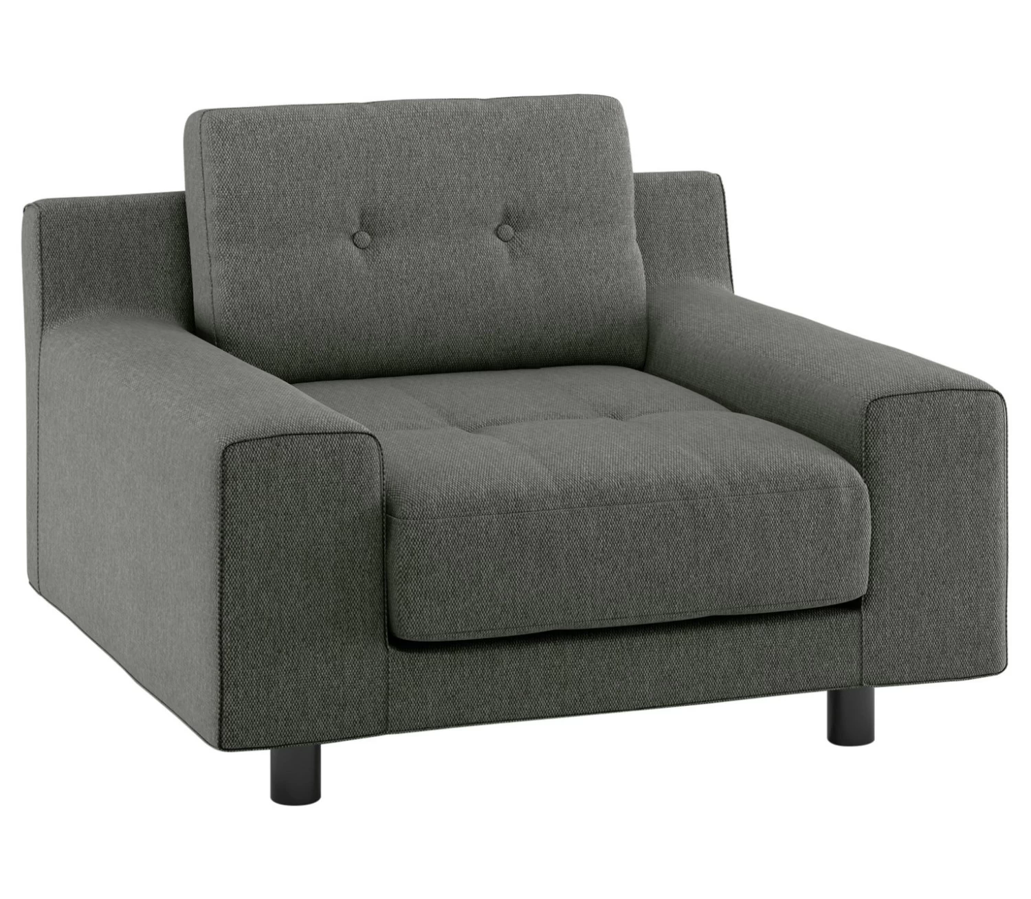 Habitat Hendricks Fabric Armchair - Charcoal 8 Habitat Hendricks Fabric Armchair - Charcoal - Image 6
