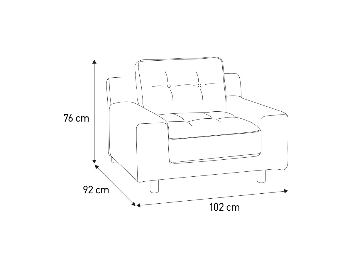 Habitat Hendricks Fabric Armchair - Charcoal 10 Habitat Hendricks Fabric Armchair - Charcoal - Image 8
