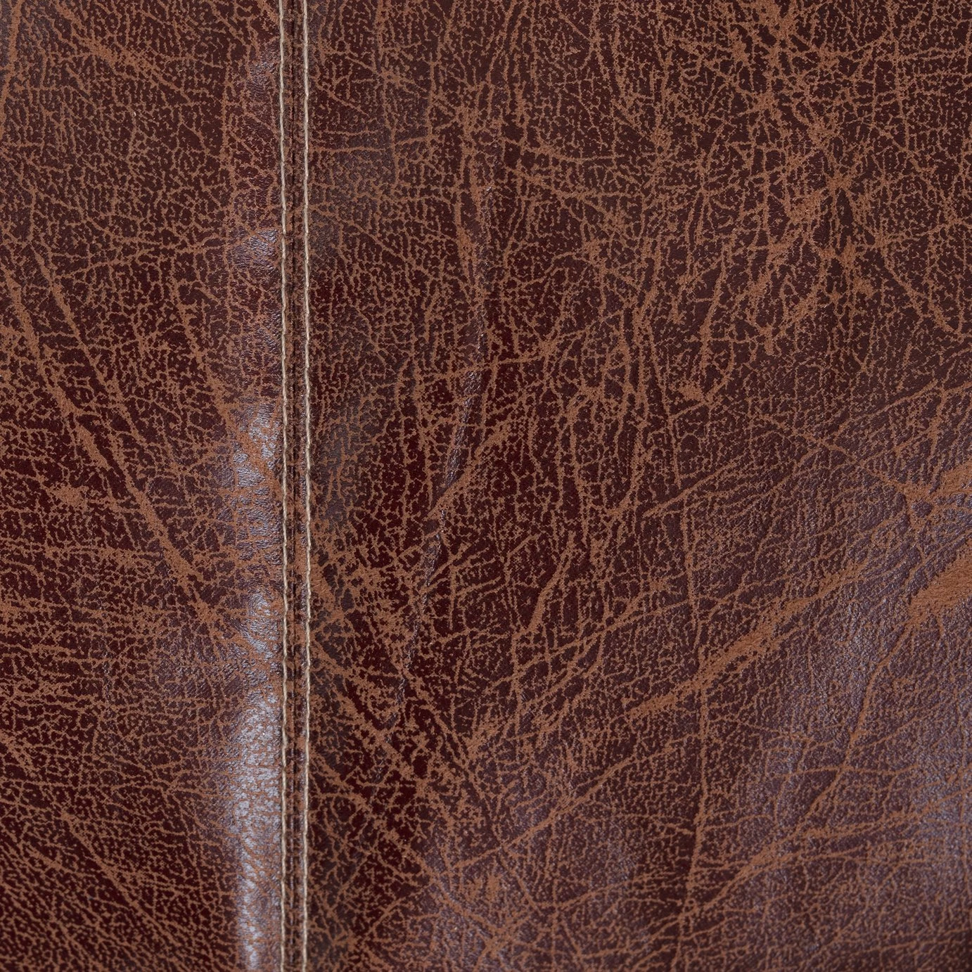 Habitat Kaikoo Faux Leather Footstool - Brown 5 Habitat Kaikoo Faux Leather Footstool - Brown - Image 3