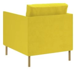 Habitat Hyde Velvet Armchair - Yellow -Habitat 9452013 R Z003A