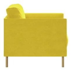 Habitat Hyde Velvet Armchair - Yellow -Habitat 9452013 R Z004A