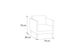 Habitat Hyde Velvet Armchair - Yellow -Habitat 9452013 R Z020A