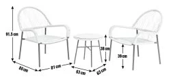 Habitat Java 2 Seater Metal Garden Bistro Set - Natural 14 Habitat Java 2 Seater Metal Garden Bistro Set - Natural -Habitat 9463583 R E001