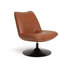 Habitat Nanna Faux Leather Swivel Chair - Tan -Habitat 9466047 R Z004A