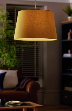 Habitat 40cm Textured Taper Shade - Ochre -Habitat 9466597 R Z002C