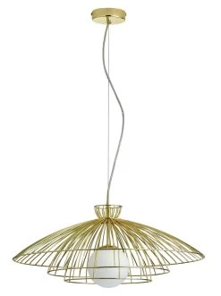 Habitat Kiso Opal 3 Tier Pendant Shade - Brass