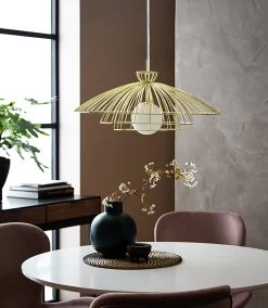 Habitat Kiso Opal 3 Tier Pendant Shade - Brass -Habitat 9474864 R Z002C