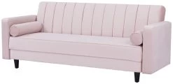 Habitat Preston Clic Clac Velvet Sofa Bed - Pink -Habitat 9478255 R Z006A