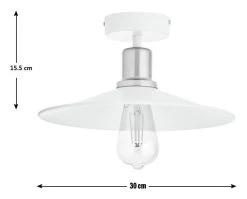 Habitat Pixie Flush To Ceiling Light - Off White -Habitat 9478523 R E001
