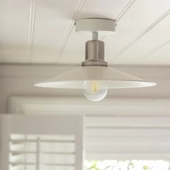 Habitat Pixie Flush To Ceiling Light - Off White