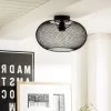 Habitat Tumba Mesh Flush To Ceiling Light - Black -Habitat 9481156 R Z001A