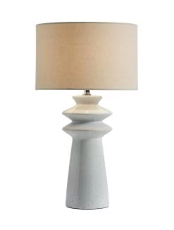 Habitat Astraeus Ceramic Table Lamp - White & Cream -Habitat 9481307 R Z006A