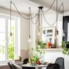 Habitat Nyos Spider 5 Light Chandelier - Black & Brass -Habitat 9483570 R Z001A