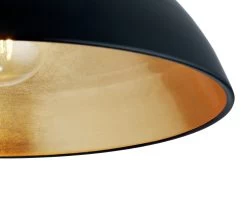 Habitat Yuno Leaf Flush To Ceiling Light - Black And Gold -Habitat 9487521 R Z003A