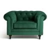 Habitat Chesterfield Velvet Armchair - Green -Habitat 9491641 R Z001A