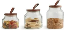 Habitat Set Of 3 Glass Jar Set -Habitat 9491672 R Z004A