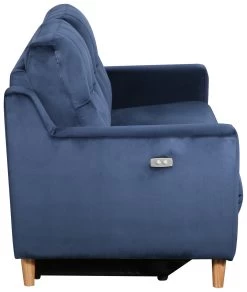 Habitat Emerson Velvet 2 Seater Recliner Sofa - Navy Blue -Habitat 9494318 R Z003A