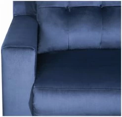 Habitat Emerson Velvet 2 Seater Recliner Sofa - Navy Blue -Habitat 9494318 R Z006A