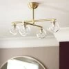 Habitat Chuck 4 Light Flush To Ceiling Light - Brushed Brass -Habitat 9495111 R Z001A