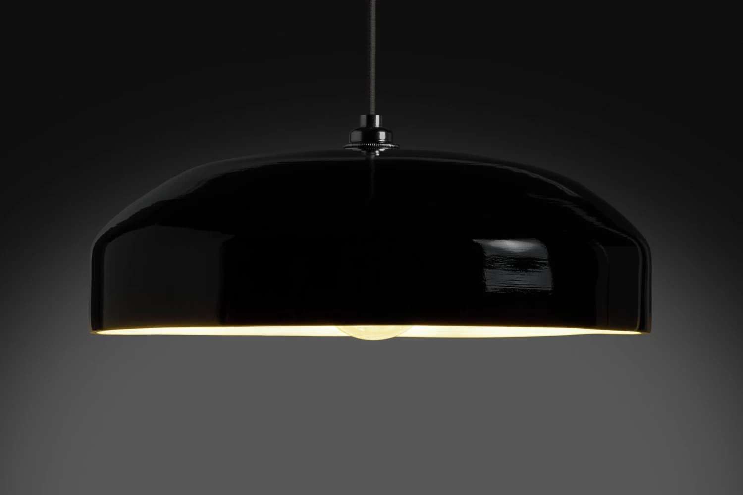 Habitat Abaya Spun Bamboo Pendant Shade - Black 4 Habitat Abaya Spun Bamboo Pendant Shade - Black - Image 2