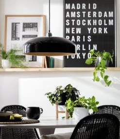 Habitat Abaya Spun Bamboo Pendant Shade - Black 11 Habitat Abaya Spun Bamboo Pendant Shade - Black -Habitat 9501108 R Z002C