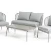 Habitat Riya 4 Seater Cane Effect Garden Sofa Set-Light Grey -Habitat 9505197 R Z001A