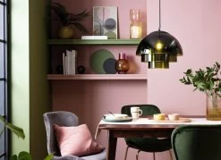 Habitat Zora 3 Tier Glass Pendant Light - Green