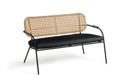 Habitat Noah 4 Seater Metal Garden Sofa Set - Black & Oak -Habitat 9507092 R Z003A