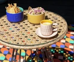 Habitat Noah 4 Seater Metal Garden Sofa Set - Black & Oak -Habitat 9507092 R Z003C