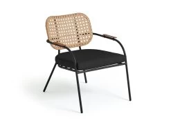 Habitat Noah 4 Seater Metal Garden Sofa Set - Black & Oak -Habitat 9507092 R Z004A