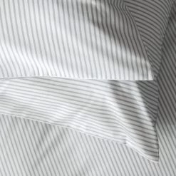 Habitat Stripe White & Grey Bedding Set - Single -Habitat 9507937 R Z003A