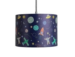 Habitat Kids Space Glow In The Dark 25cm Drum Shade - Blue -Habitat 9508431 R Z002C