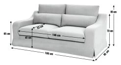 Habitat Odin Fabric 2 Seater Sofa - Indigo Blue 11 Habitat Odin Fabric 2 Seater Sofa - Indigo Blue -Habitat 9510931 R E001