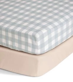 Habitat Kids Pure Cotton 2 Pack Gingham Fitted Sheet - Cot -Habitat 9511167 R Z007A