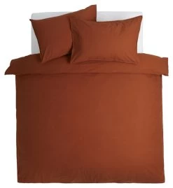 Habitat Cotton Linen Plain Rust Bedding Set - Double 10 Habitat Cotton Linen Plain Rust Bedding Set - Double -Habitat 9513914 R Z002A