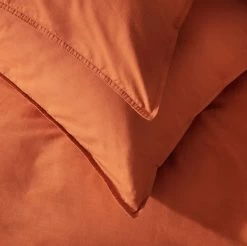 Habitat Cotton Linen Plain Rust Bedding Set - Double 11 Habitat Cotton Linen Plain Rust Bedding Set - Double -Habitat 9513914 R Z003A