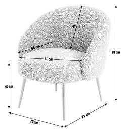 Habitat Ash Boucle Accent Chair - Grey -Habitat 9515510 R E001