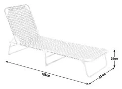 Habitat Folding Metal Sun Lounger - Grey -Habitat 9515668 R E001