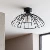 Habitat Kiso 2 Tier Opal Flush To Ceiling Light - Black