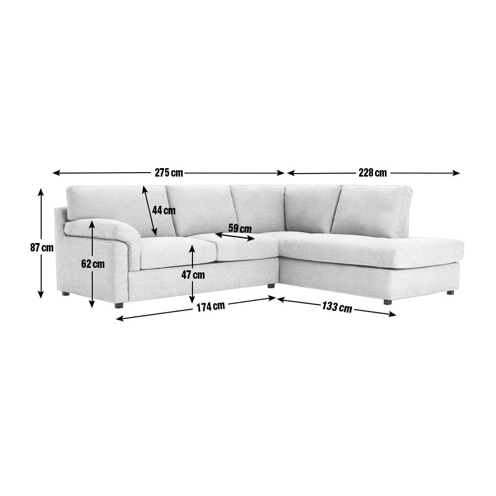 Habitat Florence Right Hand Corner Chaise Sofa - Grey 6 Habitat Florence Right Hand Corner Chaise Sofa - Grey - Image 4